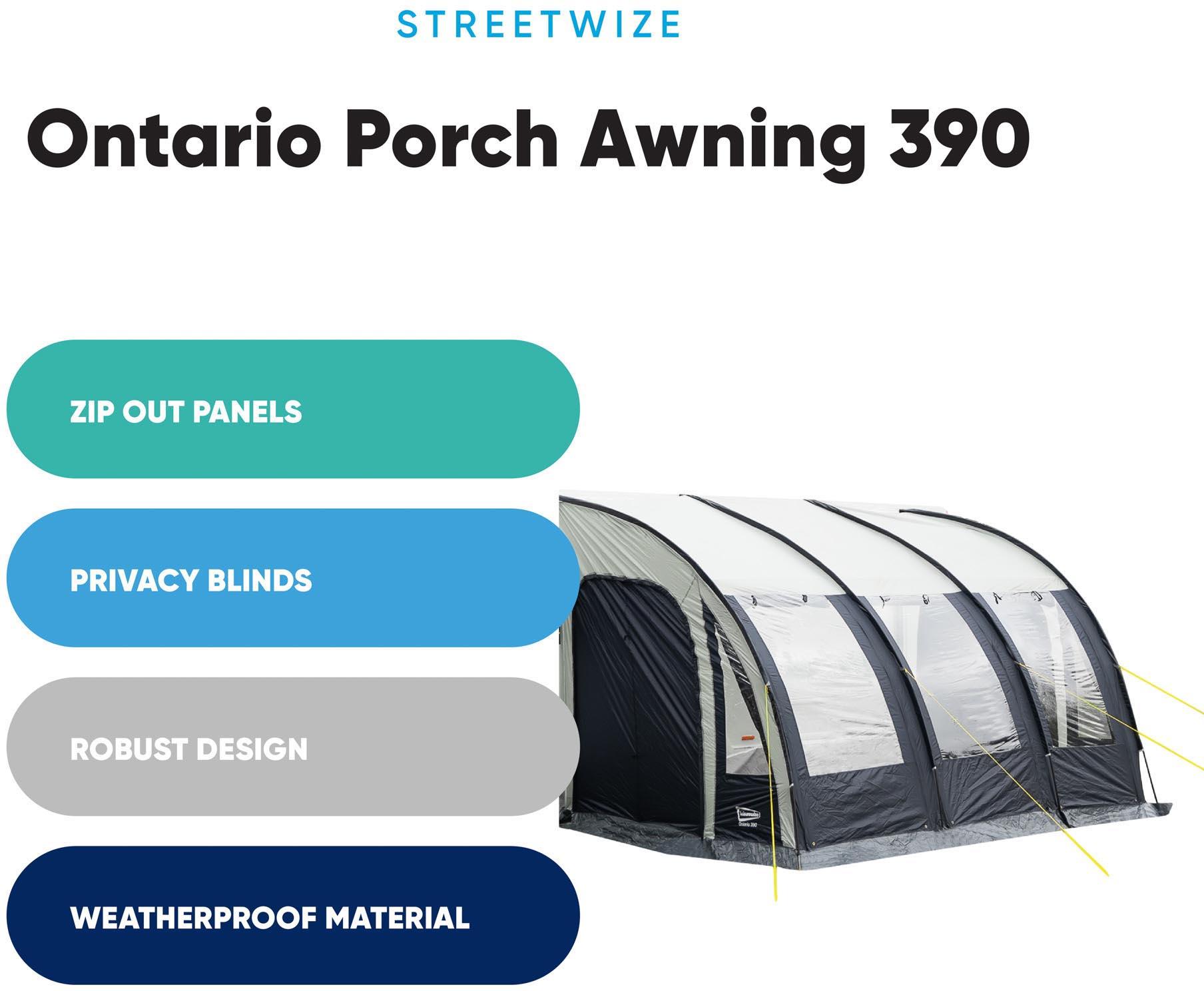 Leisurewize 390 Charcoal Ontario Awning