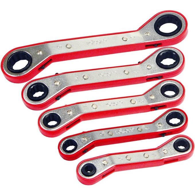 5PC OFFSET RATCHET RING WRENCH SPANNER SET 