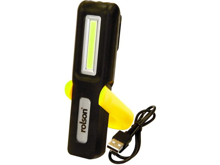 Rolson Rechargeable 3w COB Torch and Lamp 826294
