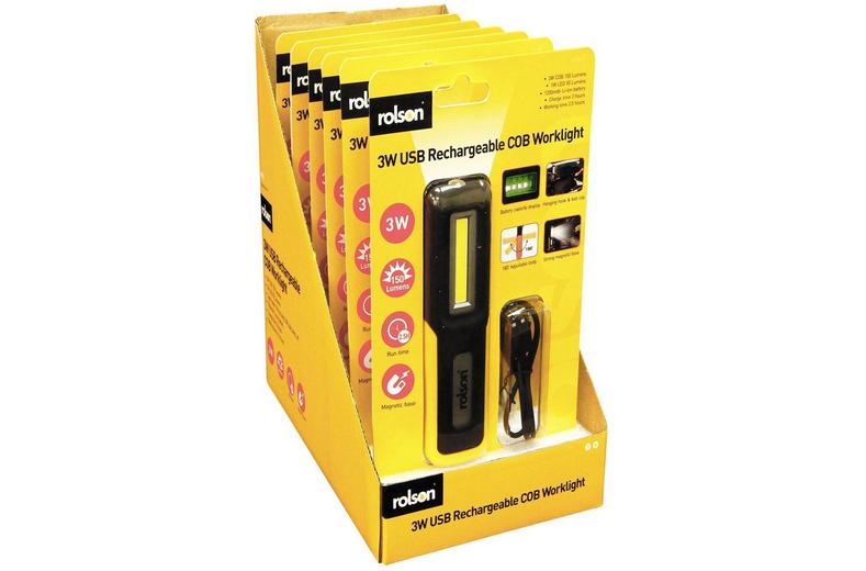 Rolson Rechargeable 3w COB Torch and Lamp Rolson Rechargeable 3w COB Torch and Lamp