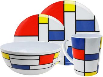 Leisurewize 16 Piece Melamine Set - De Stijl