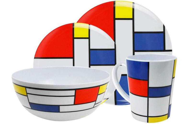Leisurewize 16 Piece Melamine Set - De Stijl Leisurewize 16 Piece Melamine Set - De Stijl