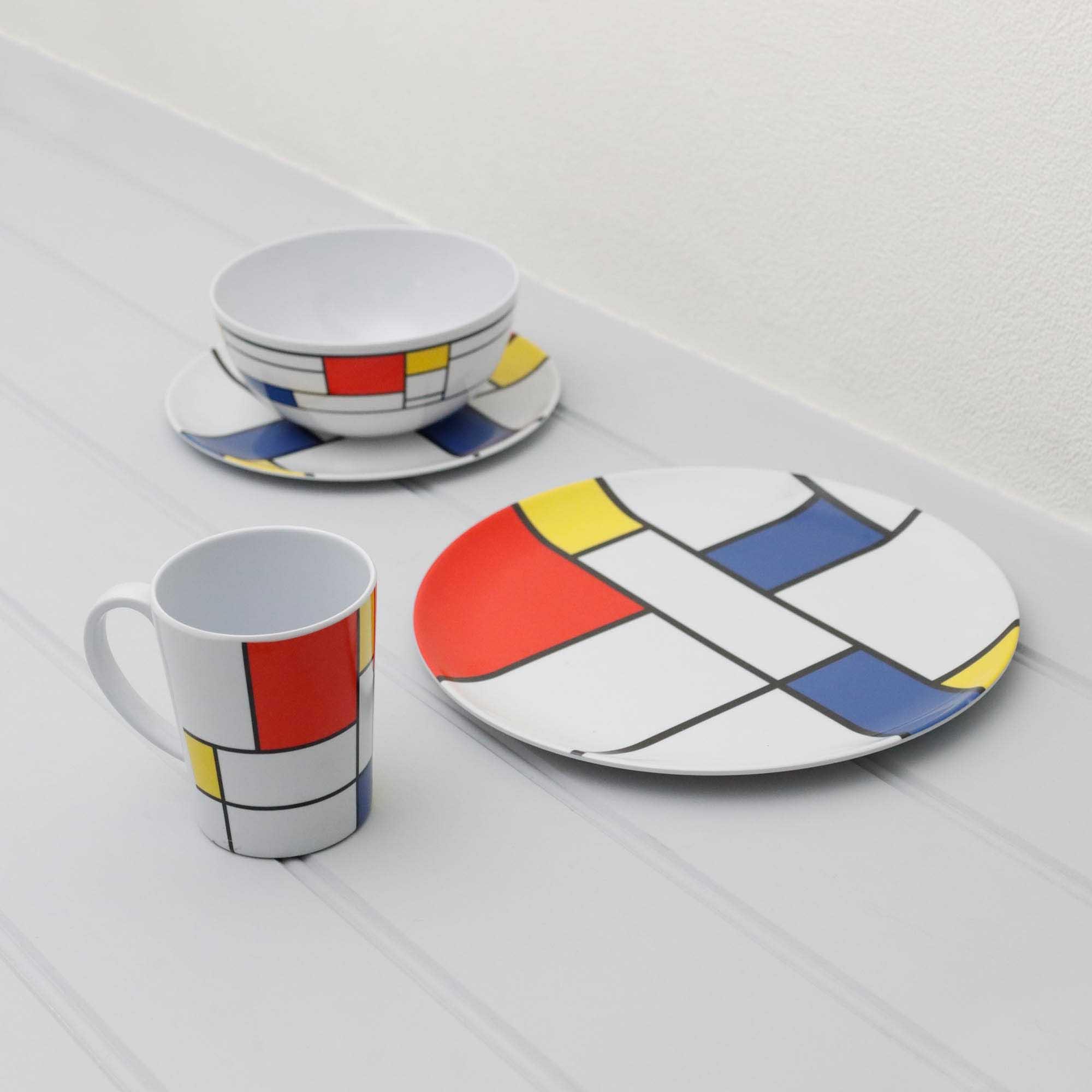 Leisurewize 16 Piece Melamine Set - De Stijl
