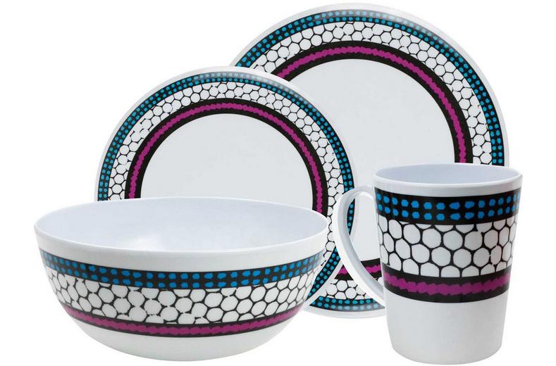 Leisurewize 16 Piece Melamine Set - Honeycomb Leisurewize 16 Piece Melamine Set - Honeycomb