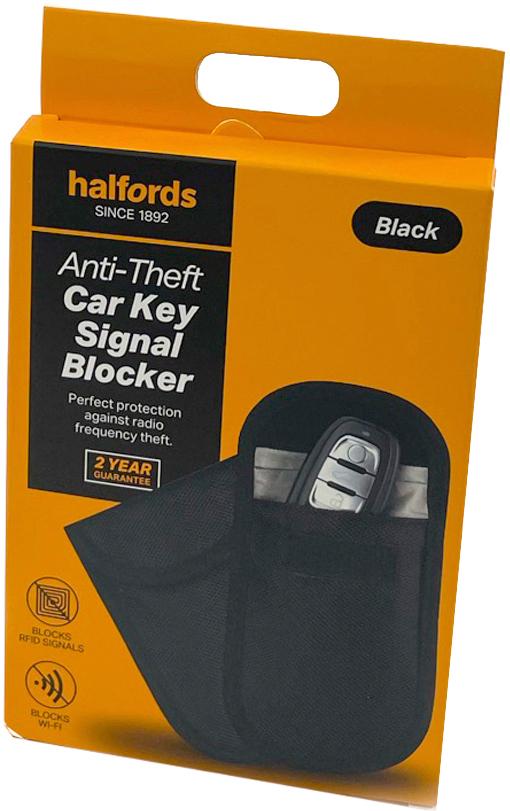 Halfords Anti-Theft Car Key Signal Blocker - Black