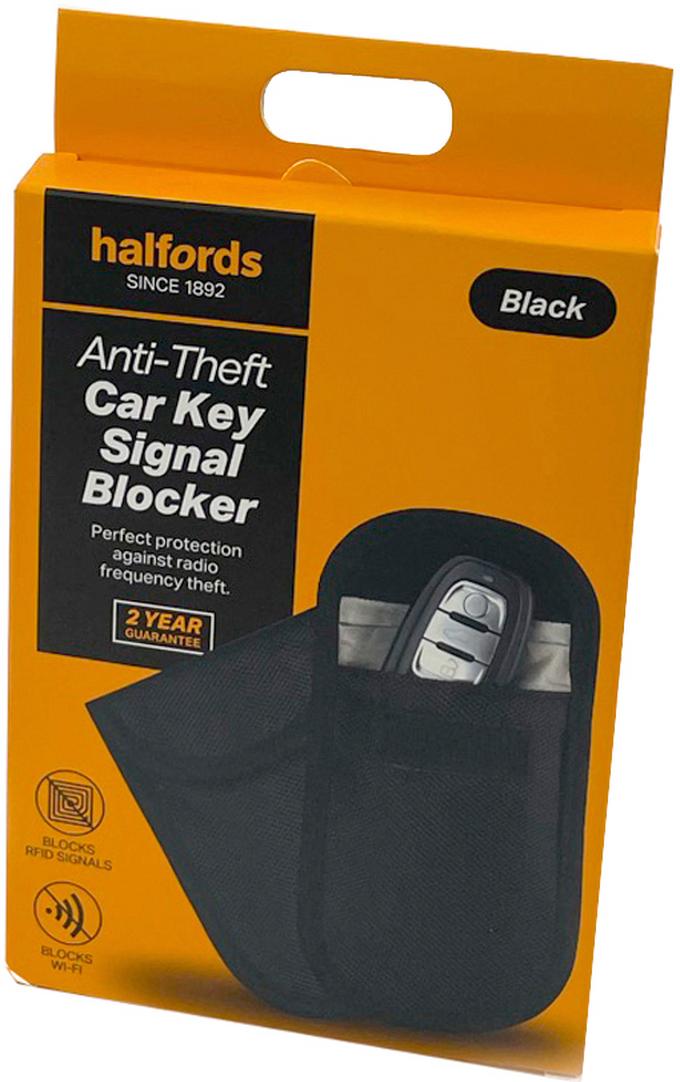 Halfords Anti-Theft Car Key Signal Blocker - Black