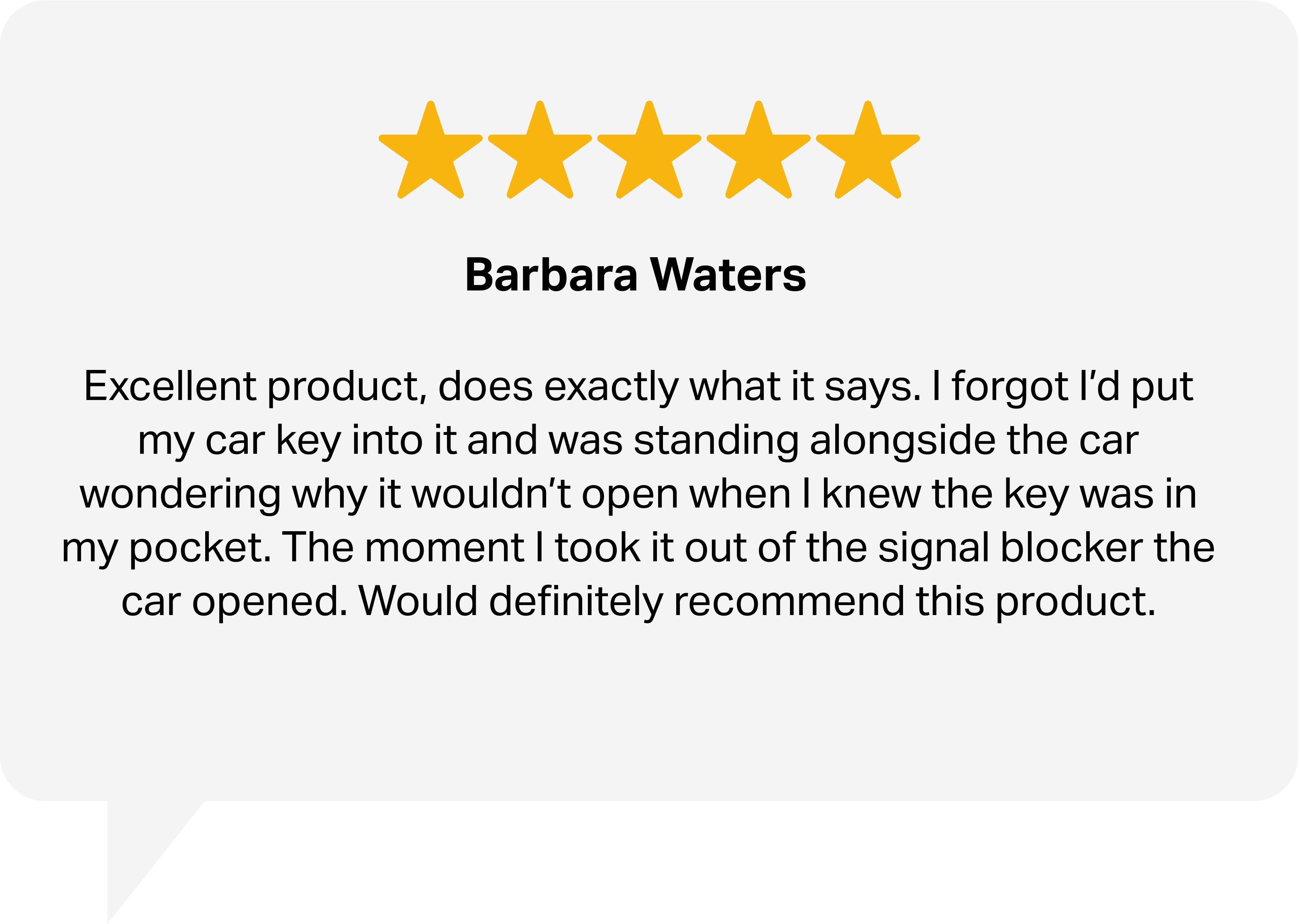 Halfords Anti-Theft Car Key Signal Blocker - Black