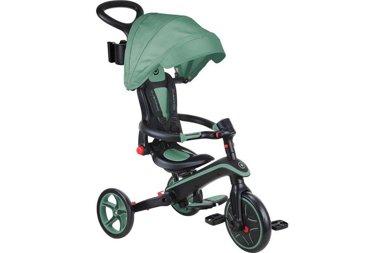 Globber Explorer 4 in 1 Foldable Trike - Olive Globber Explorer 4 in 1 Foldable Trike - Olive