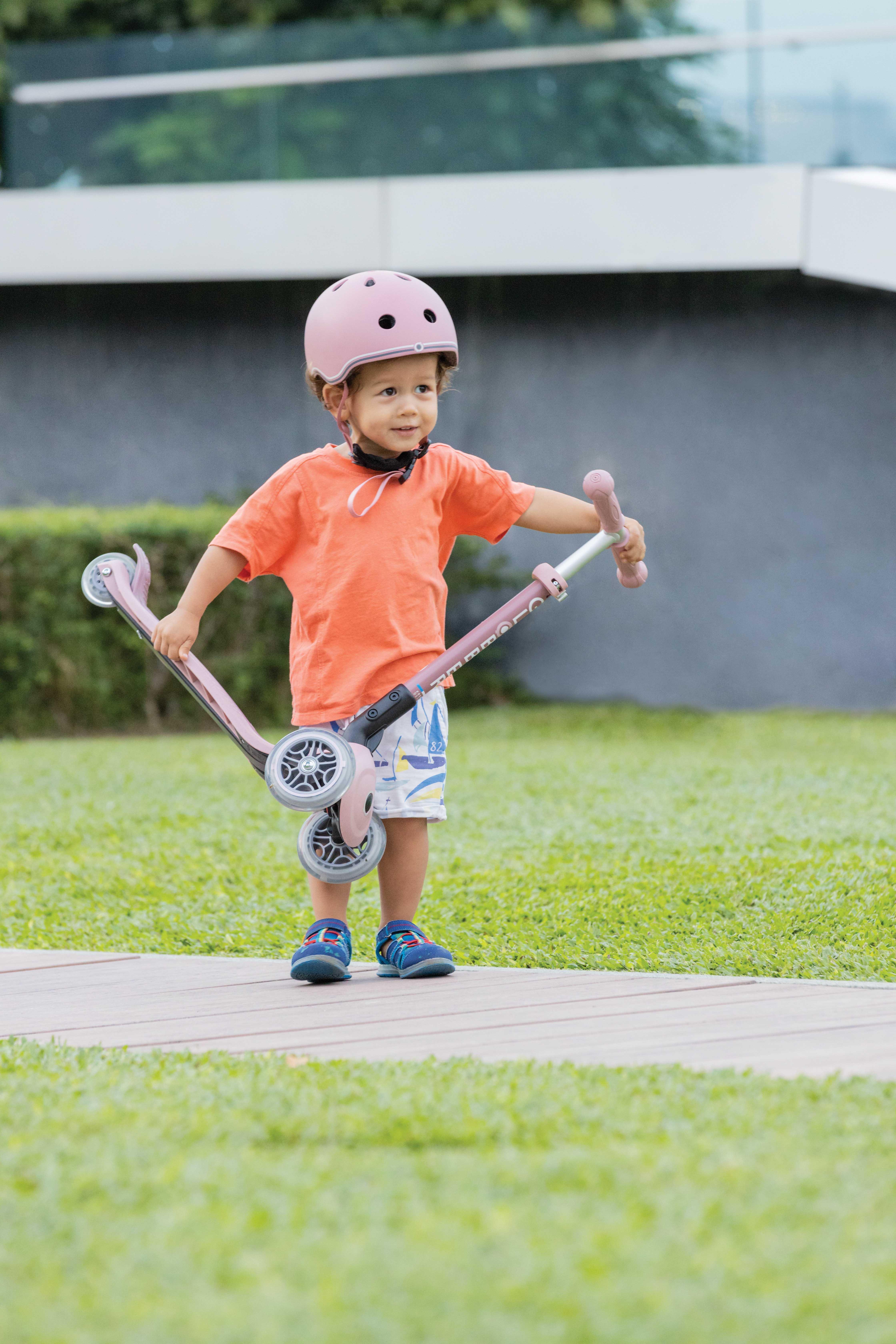 Globber Junior Foldable Lights Eco Kids Scooter