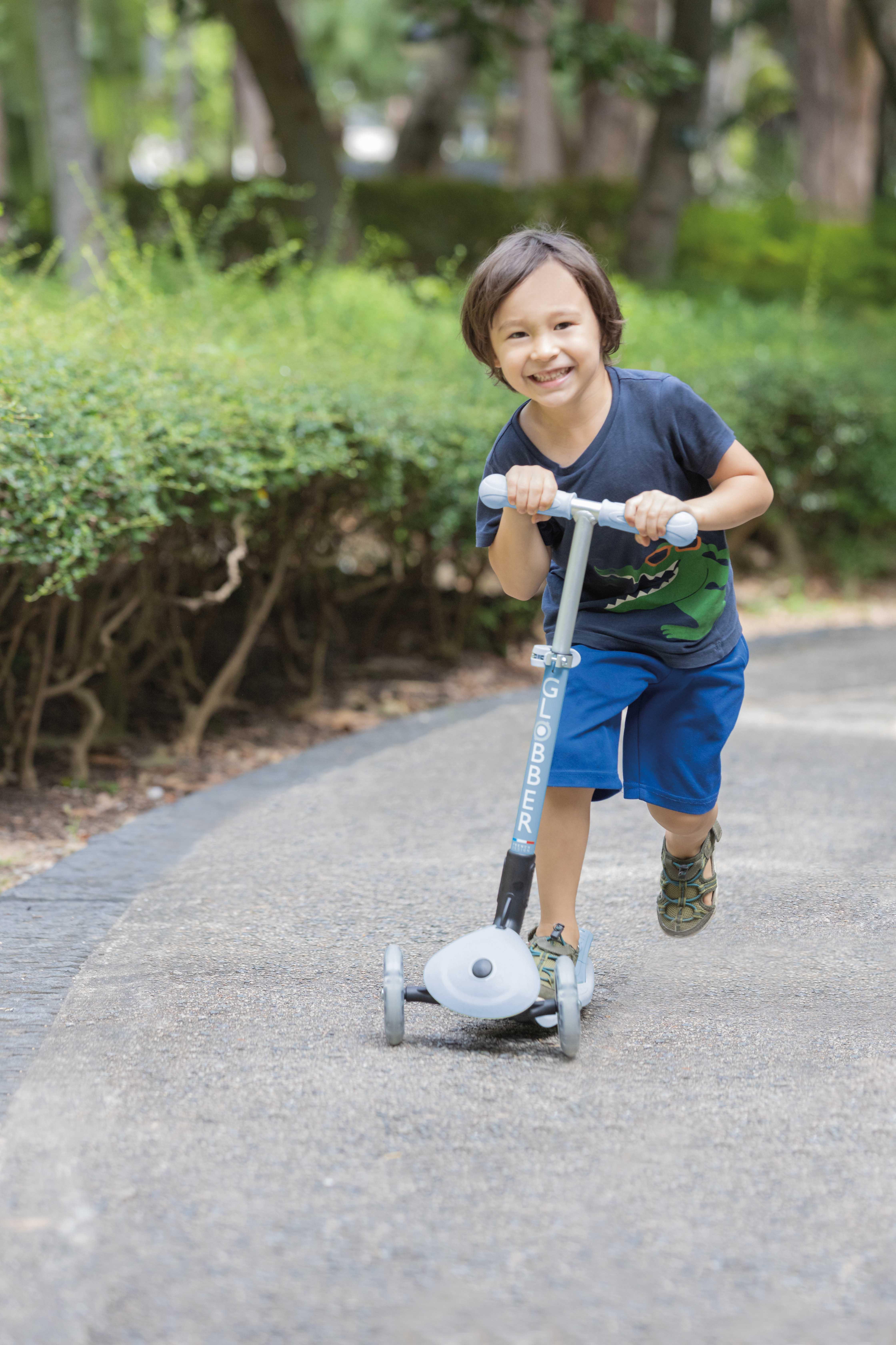 Globber Junior Foldable Lights Eco Kids Scooter