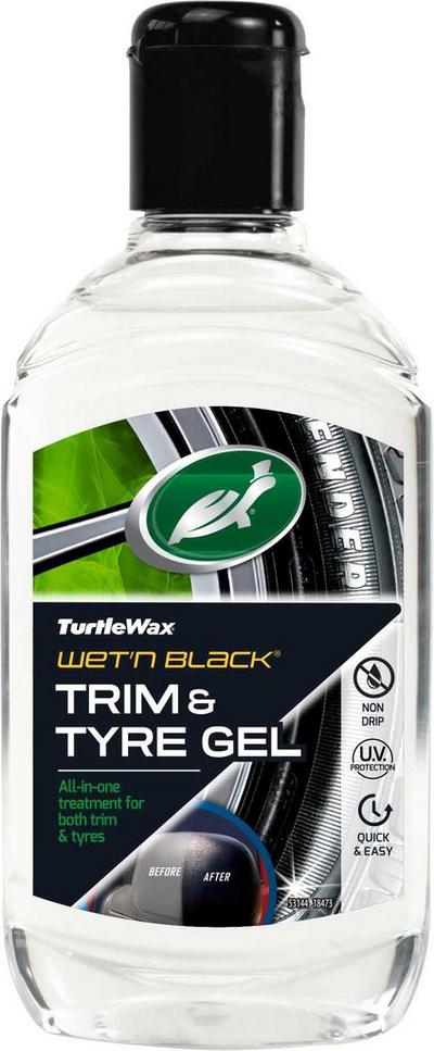 Turtle Wax Wet N Black Tyre & Trim Gel 300ML Turtle Wax Wet N Black Tyre & Trim Gel 300ML