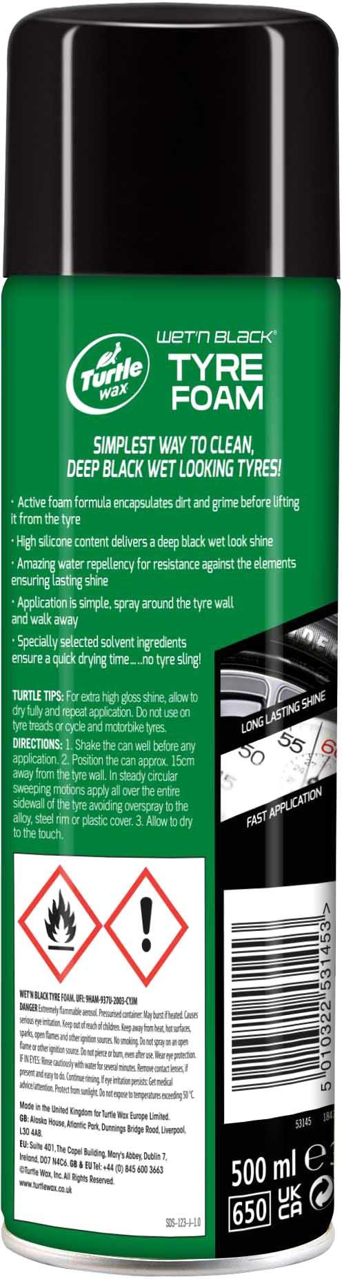 Turtle Wax Wet & Black Tyre Foam 500ML