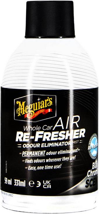 Meguiars Whole Car Air Re-Fresher Odor Eliminator Black Chrome Scent