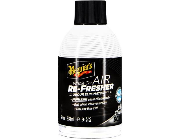 Meguiars Whole Car Air Re-Fresher Odor Eliminator Black Chrome Scent