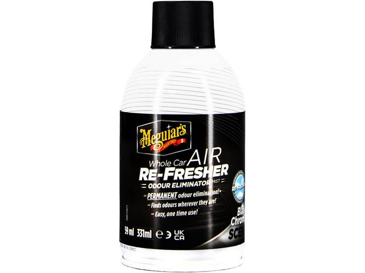 Meguiars Whole Car Air Re-Fresher Odor Eliminator Black Chrome Scent