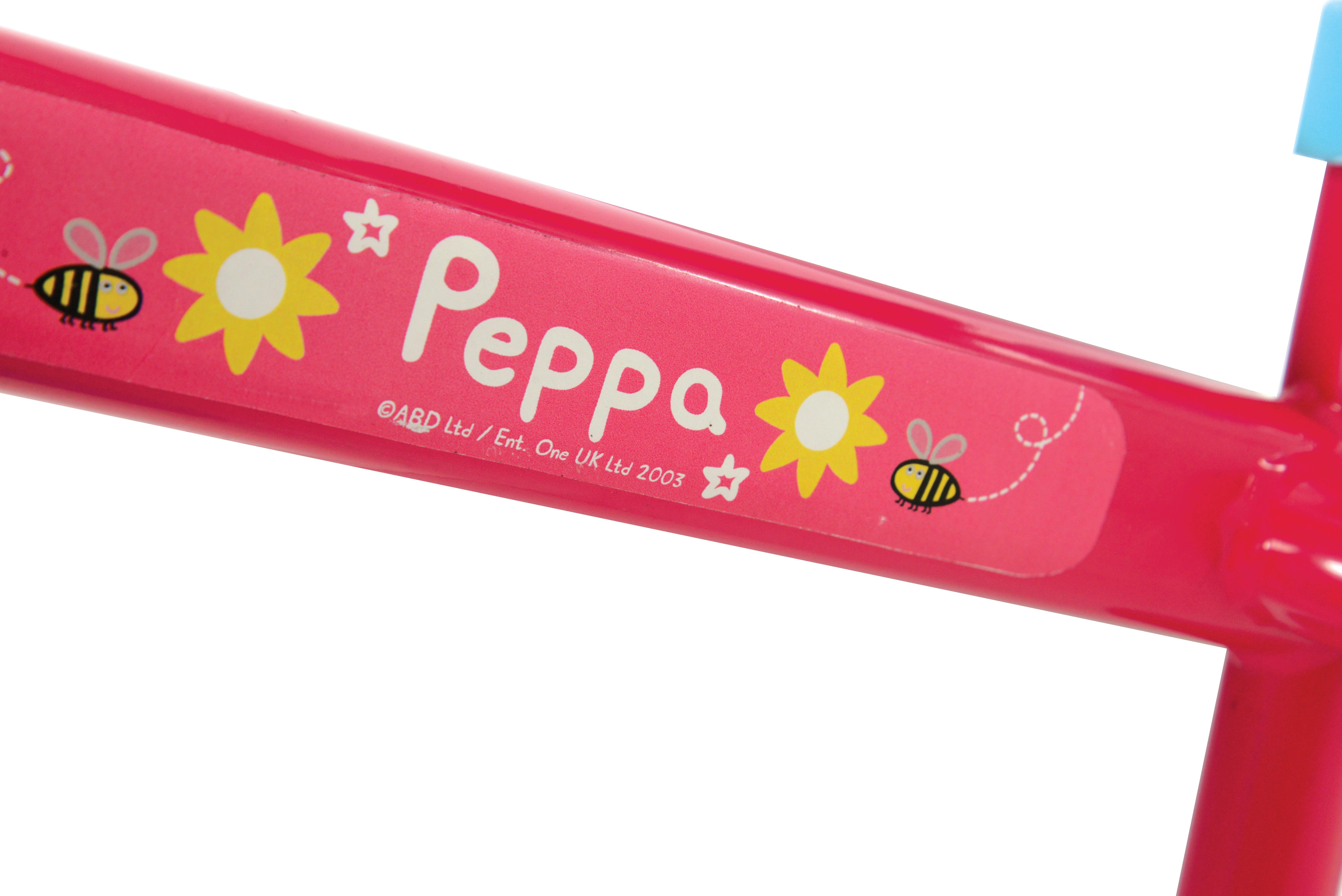 peppa pig balance bike and helmet