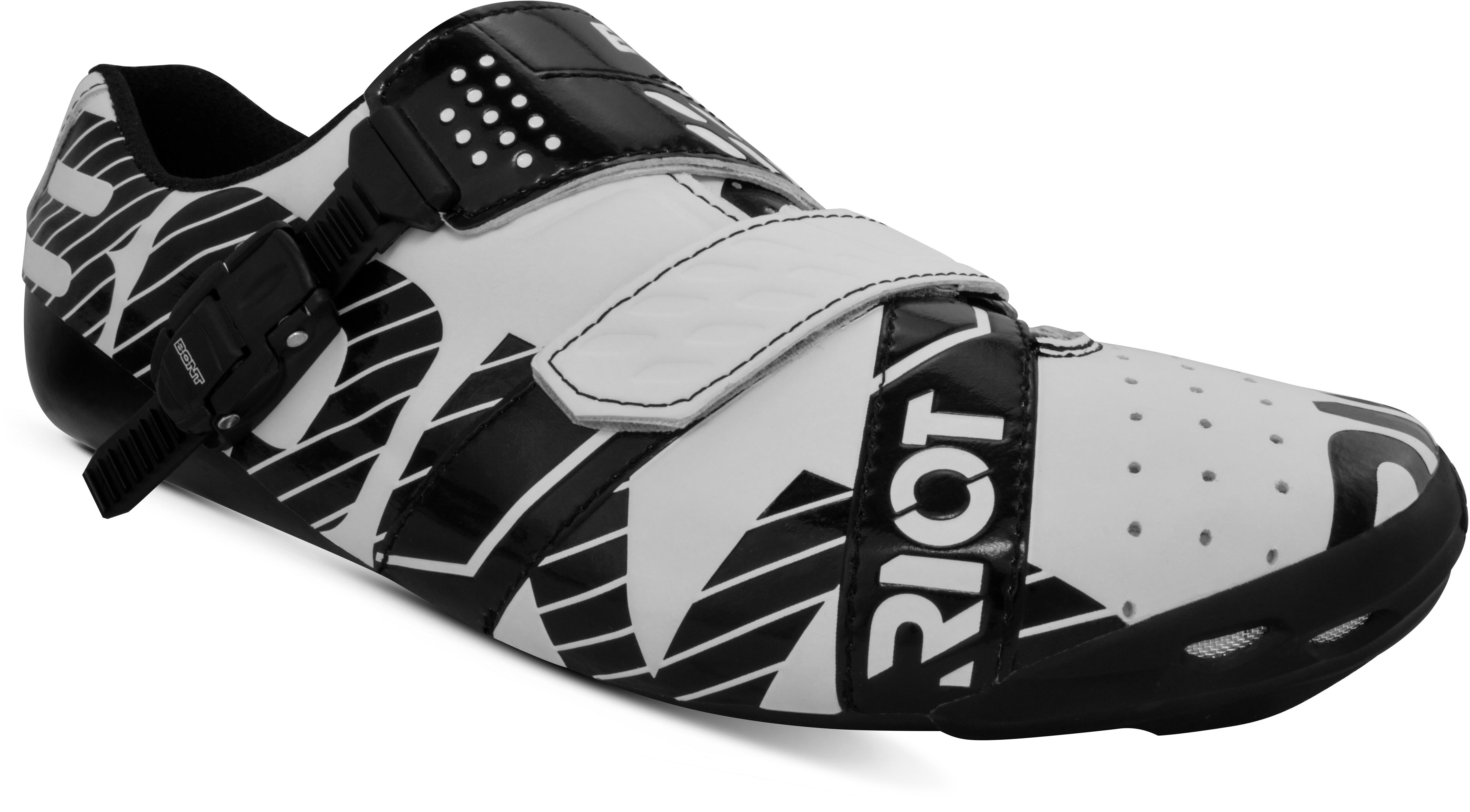 Bont Riot Buckle Cycling Shoe, White/Black, 46.5