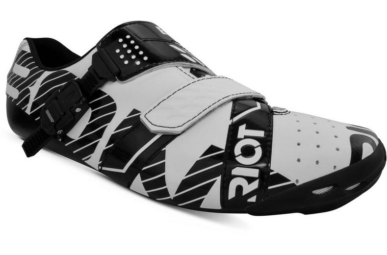 BONT Riot Buckle Cycling Shoe, White/Black BONT Riot Buckle Cycling Shoe, White/Black