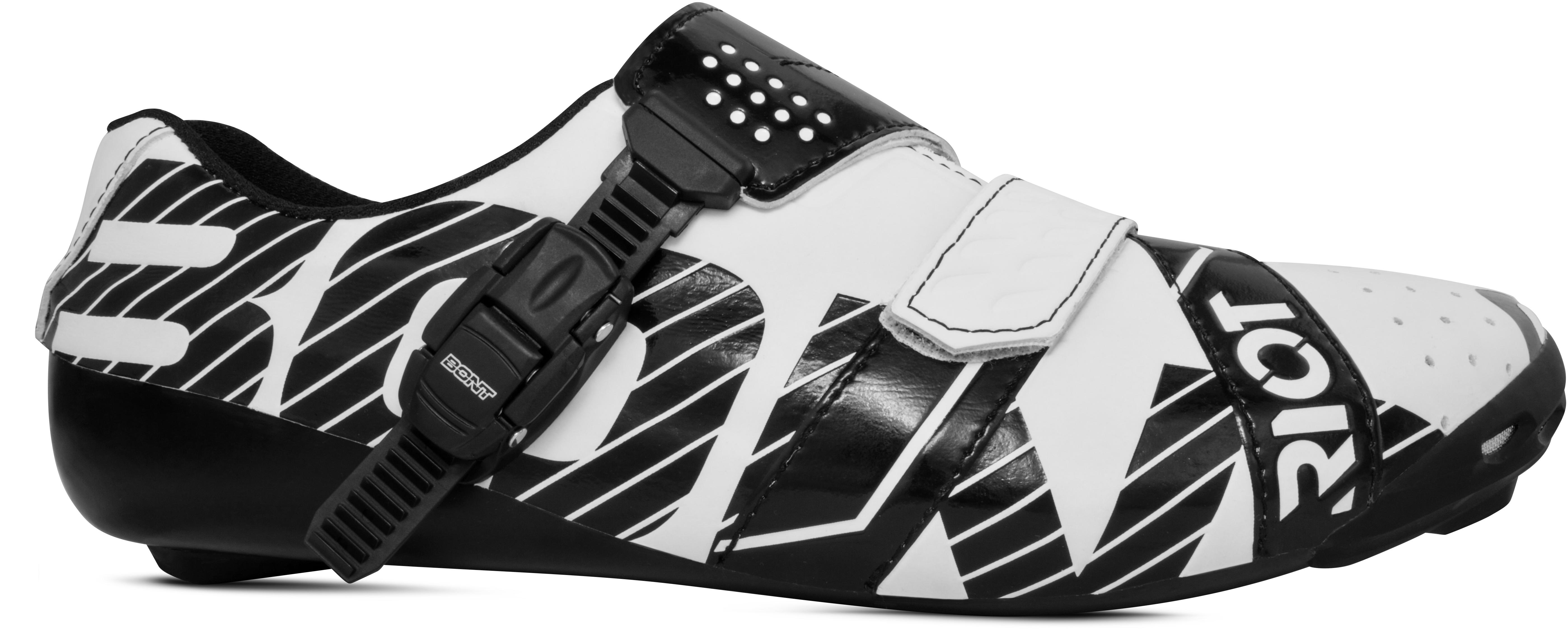 BONT Riot Buckle Cycling Shoe, White/Black