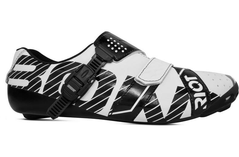 BONT Riot Buckle Cycling Shoe, White/Black BONT Riot Buckle Cycling Shoe, White/Black