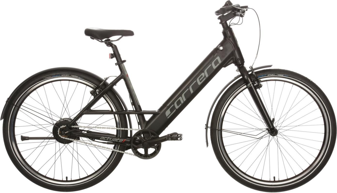 Halfords CARRERA Carrera Actuate 1 Lowstep Electric Hybrid Bike L Frame HAL847822