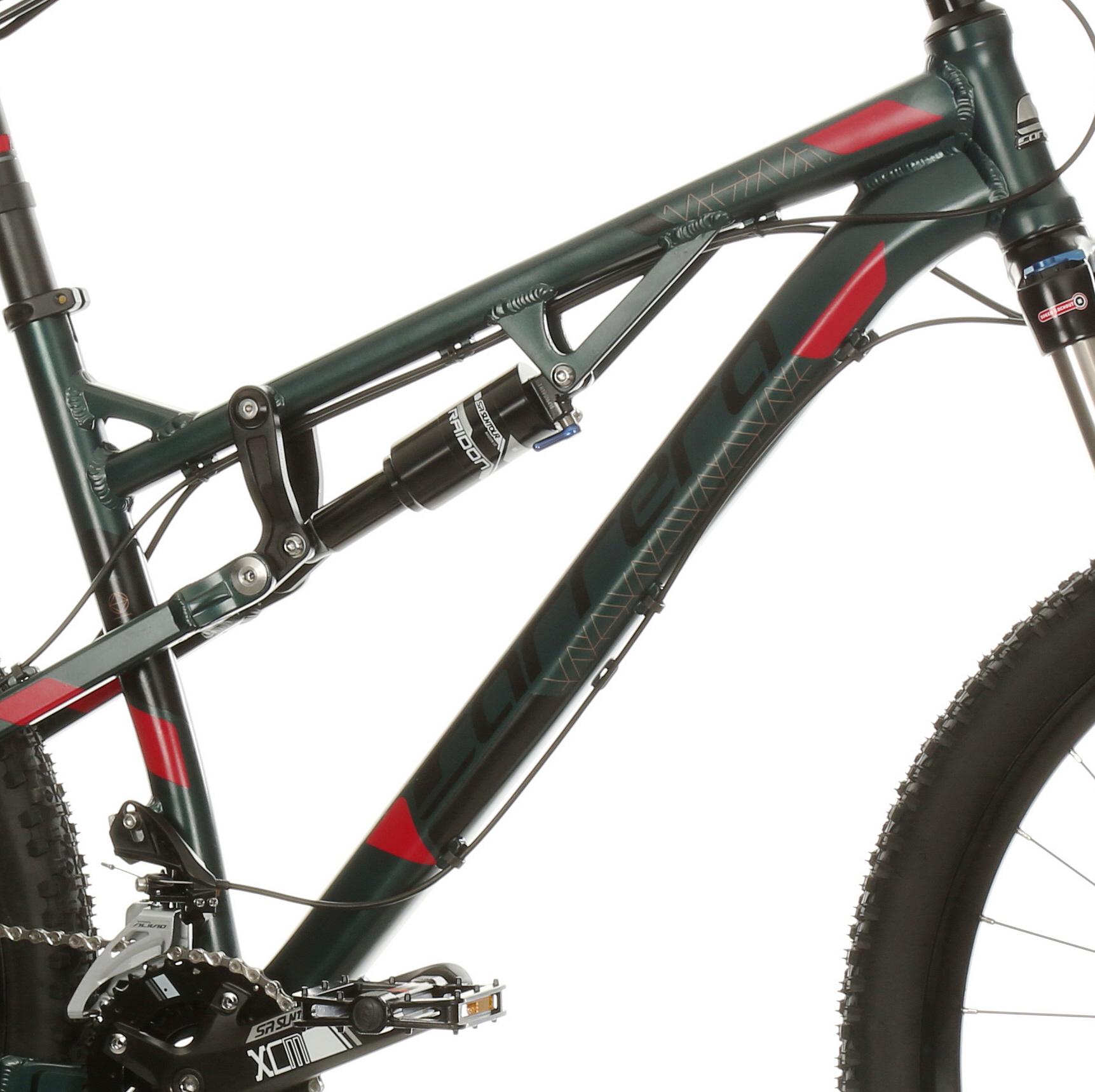 Carrera Titan Mens Full Suspension Mountain Bike - S, M, L Frames, Green/Grey