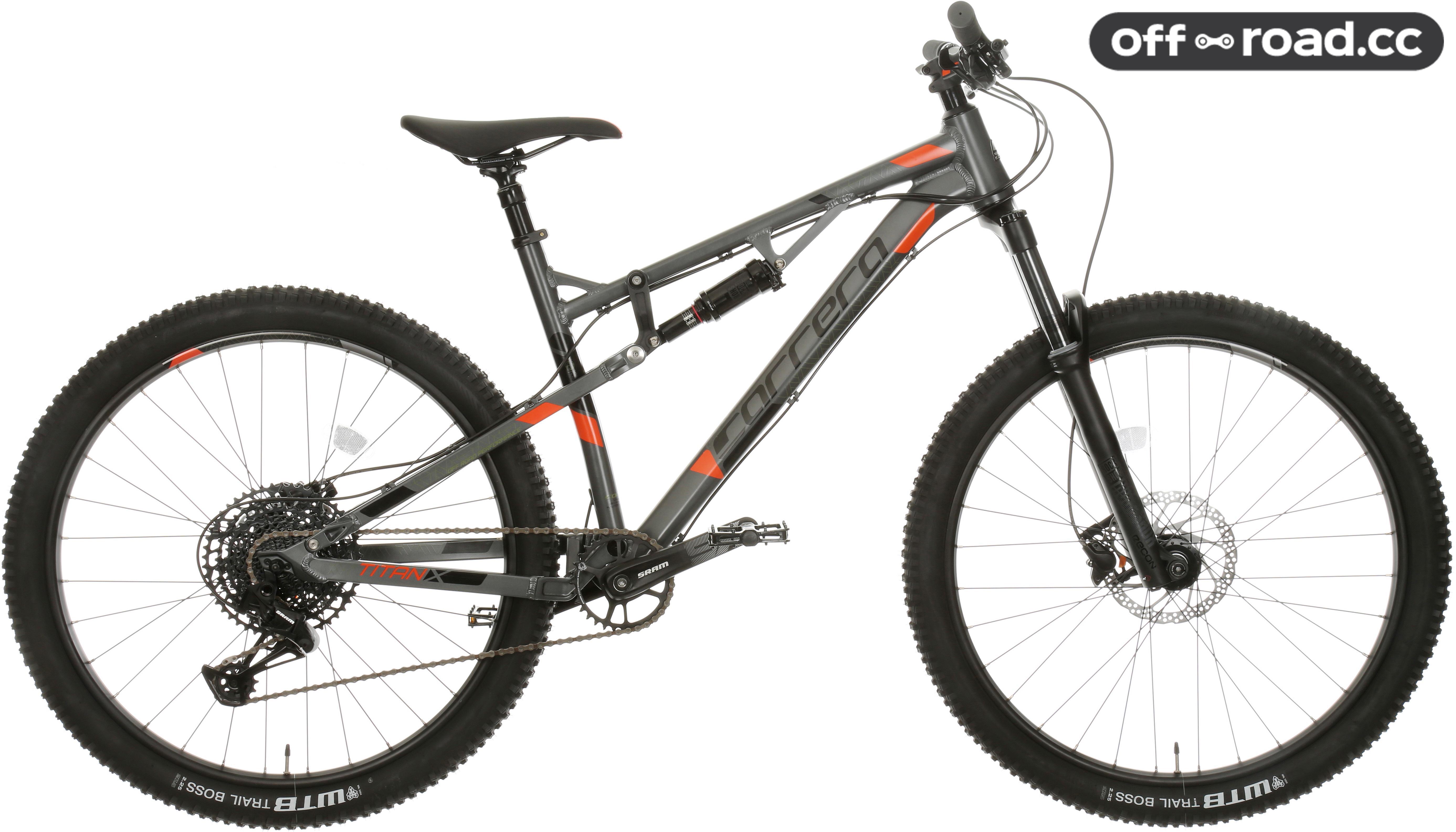 Carrera Titan X Mens Full Suspension Mountain Bike - S, M, L, Frames