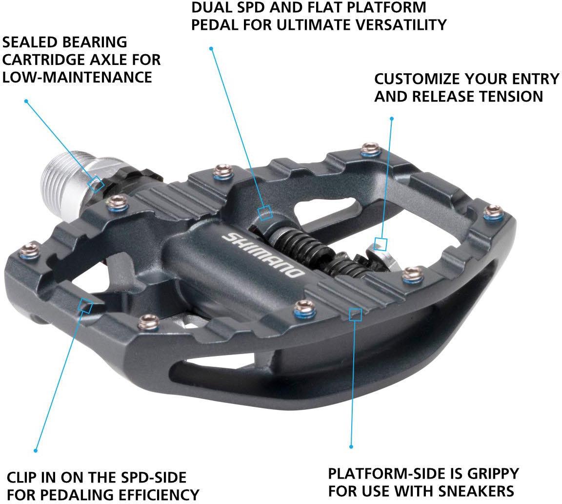 Shimano PD-EH500 SPD Pedals With Cleats
