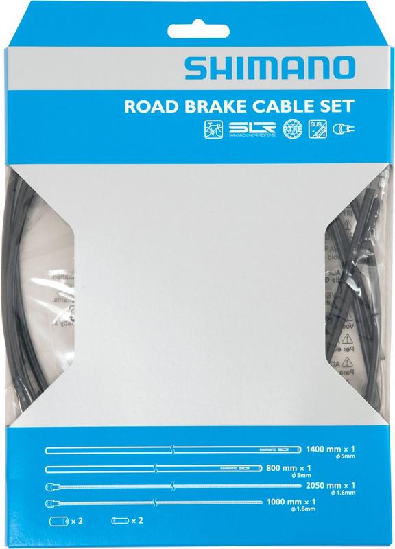 Halfords Shimano Dura-Ace 9000 Road Brake Cable Set - Polymer Coated Inners, Black | Extra 8% off for BC Members