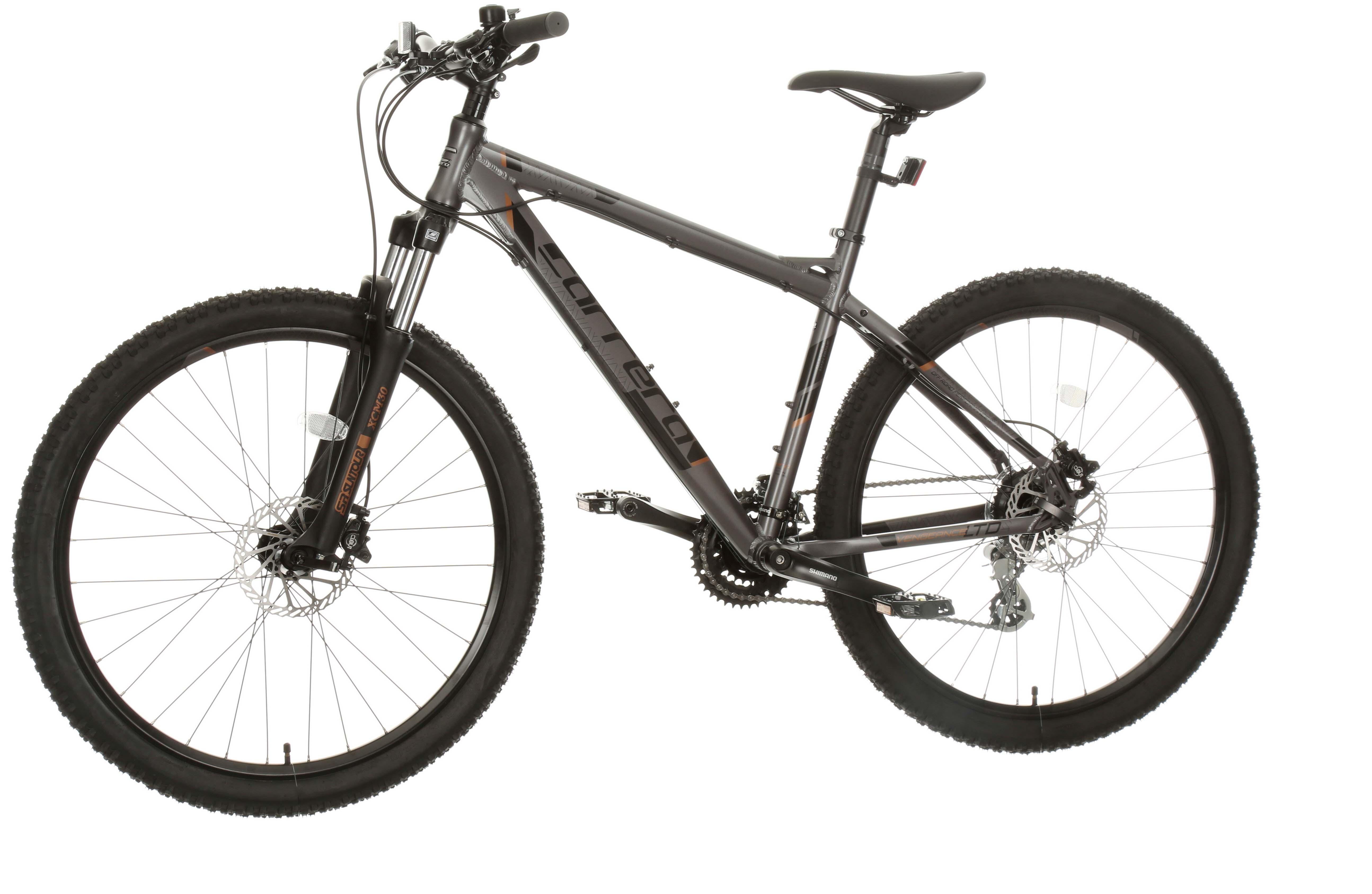 Vengeance Mens Mountain Bike Grey Womens Carrera Vengeance Bike