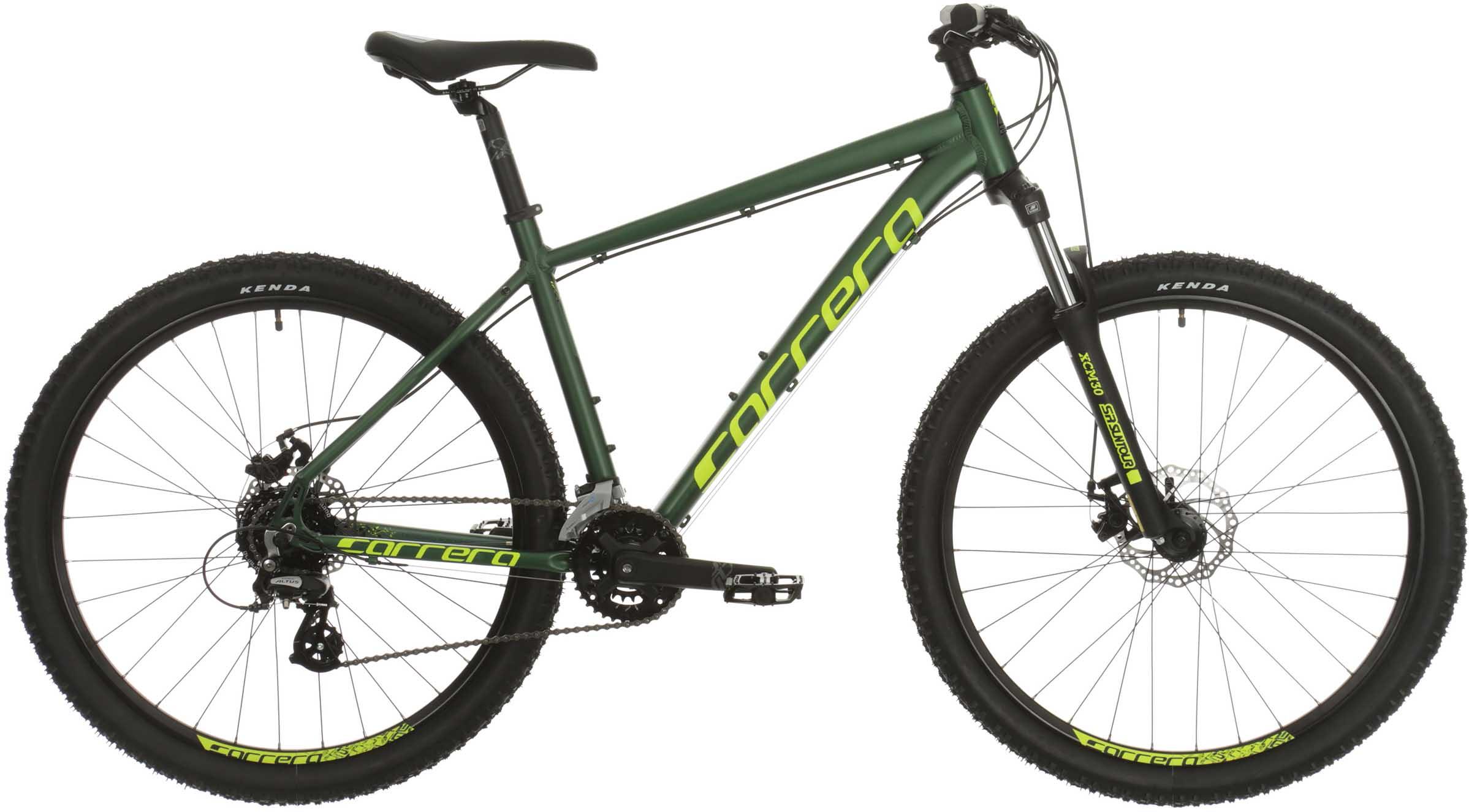 Second Hand Grade B - Carrera Vengeance Mens Mountain Bike - Green - XS, S, M, L, XL Frames