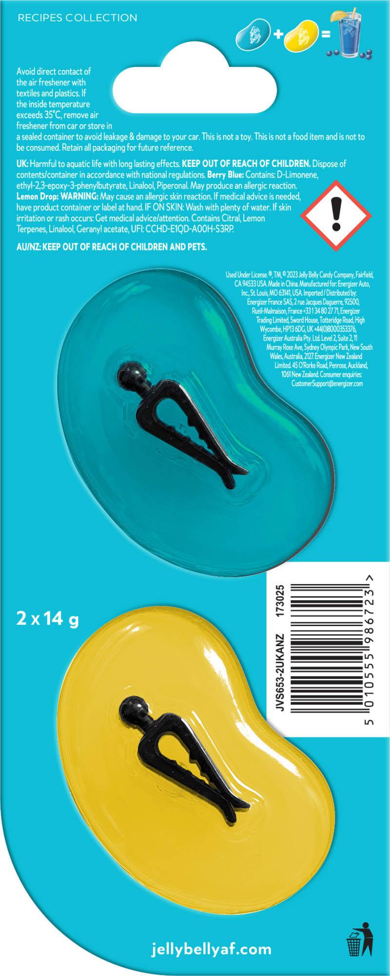 Jelly Belly Duo Vent Berry Lemonade Air Freshener (2 pack)