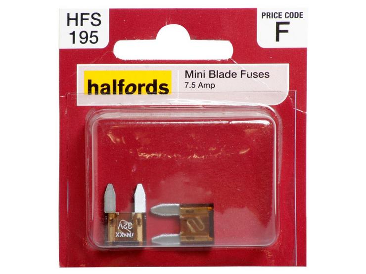 Halfords Mini Blade Fuses 7.5 Amp (HFS195)