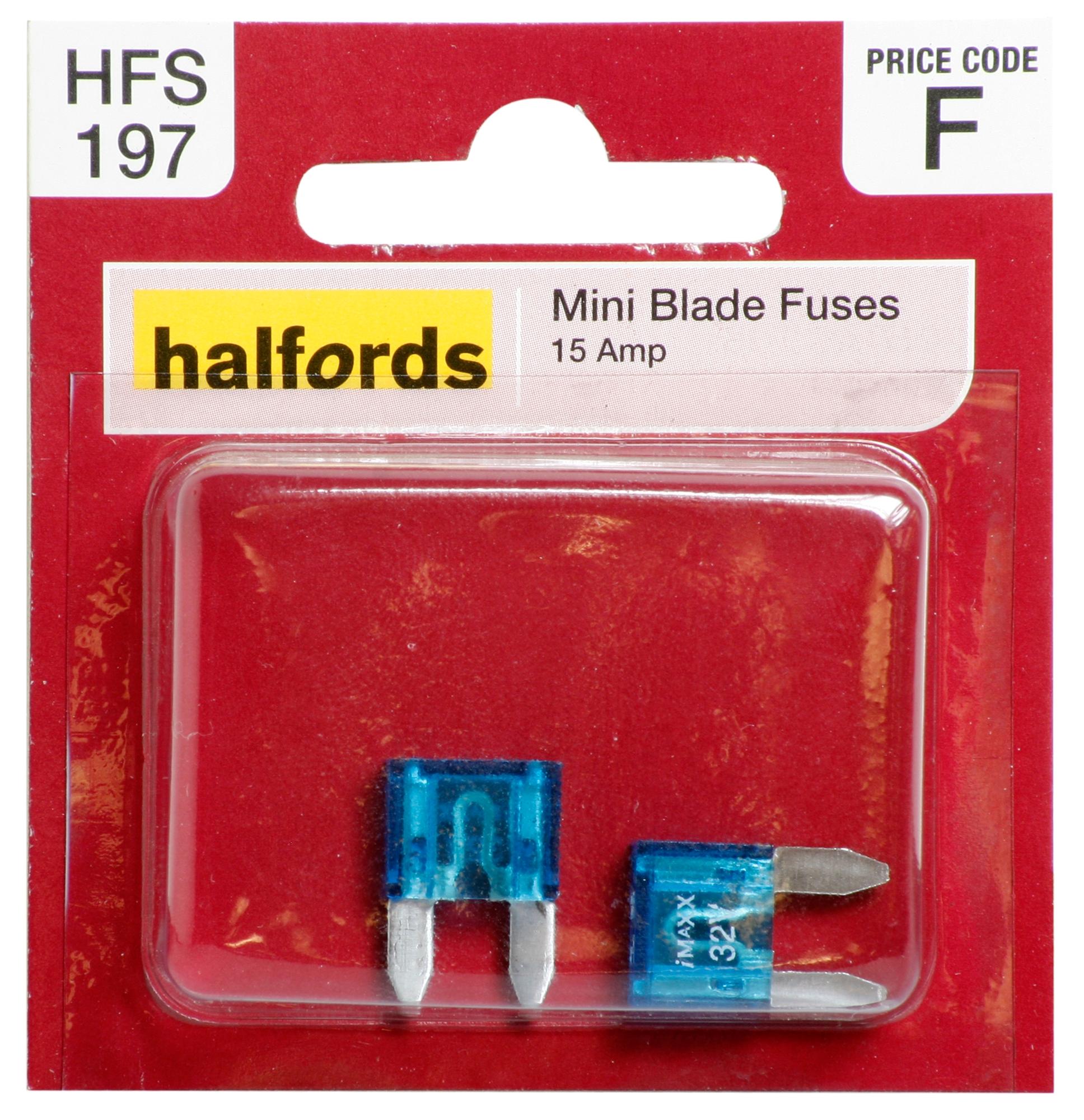 Halfords Mini Blade Fuses 15 Amp (Hfs197)