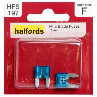 869032: Halfords Mini Blade Fuses 15 Amp (HFS197)