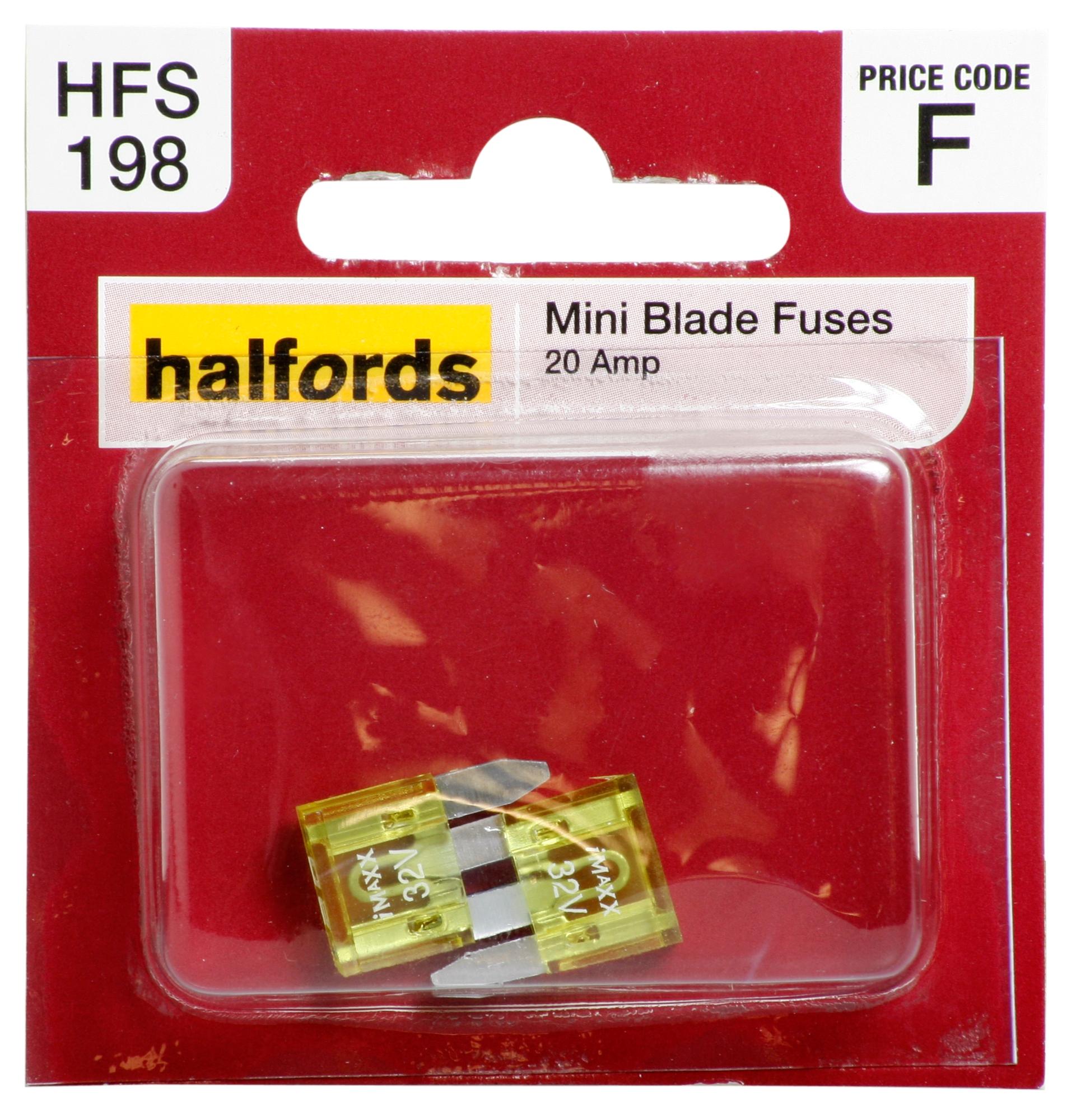 Halfords Mini Blade Fuses 20 Amp (Hfs198)