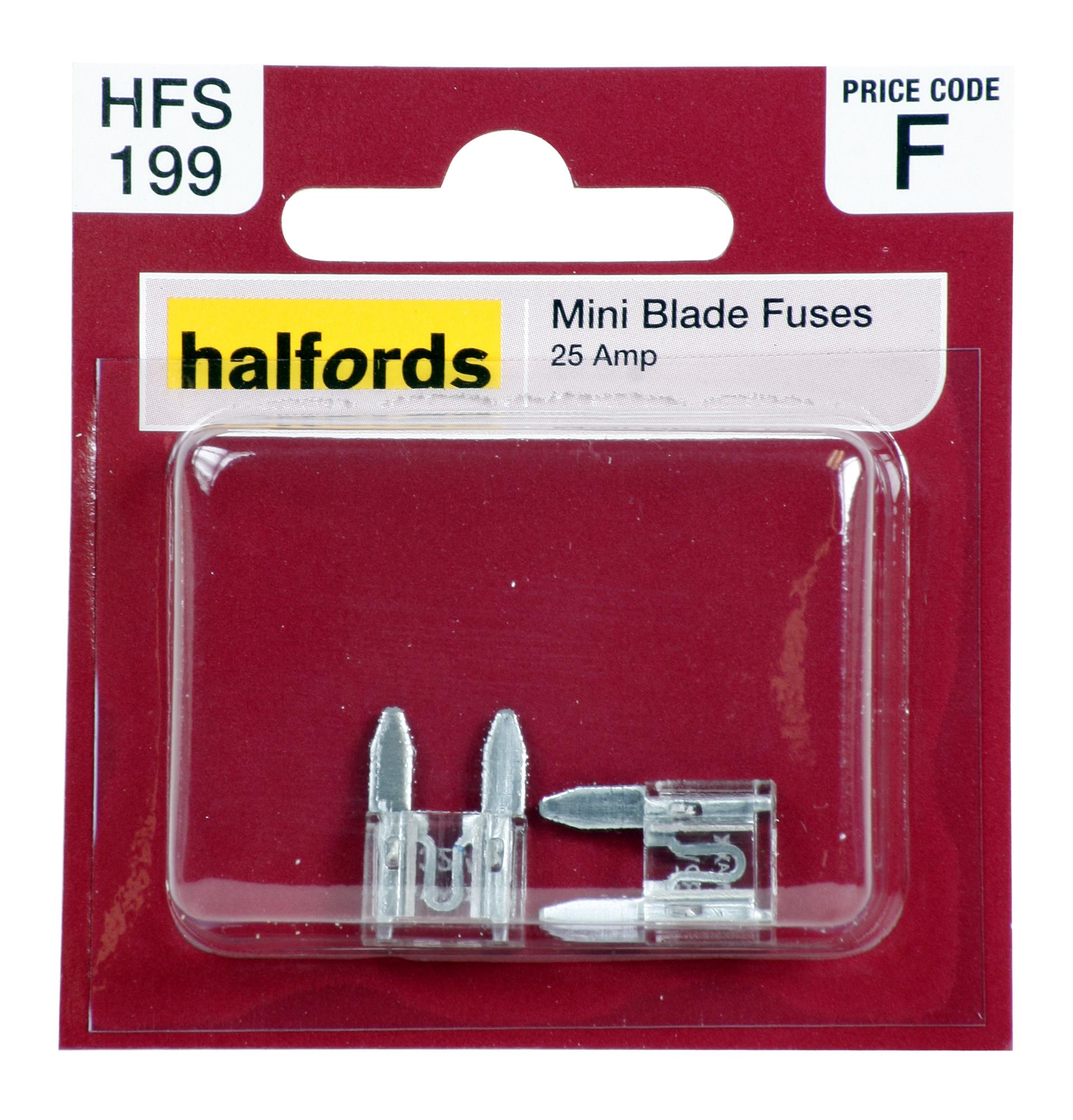 Halfords Mini Blade Fuses 25 Amp (Hfs199)