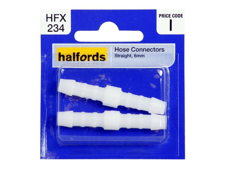 Halfords Hose Connector Straight 6mm HFX234