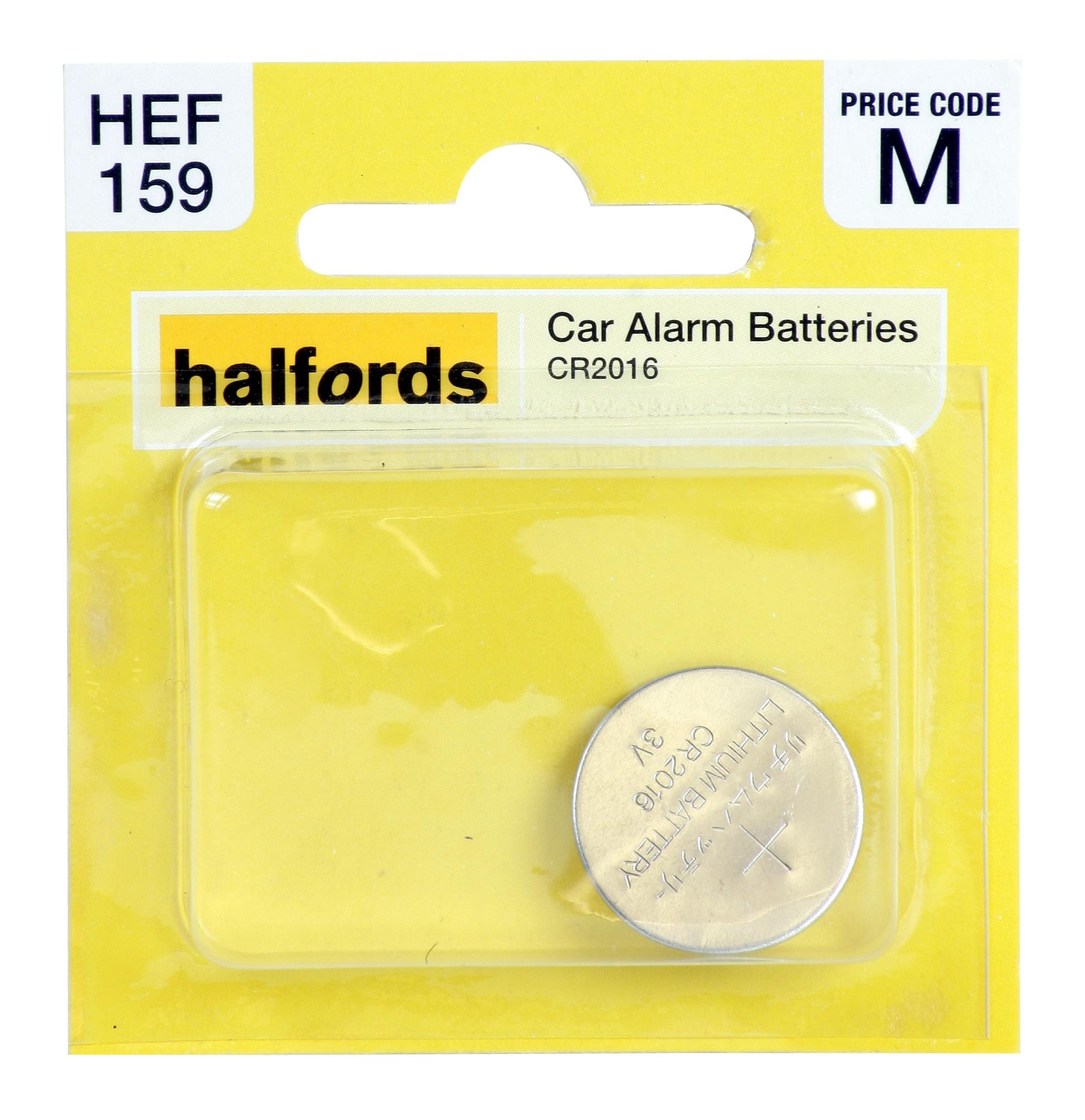 Halfords Car Alarm Battery Cr2016