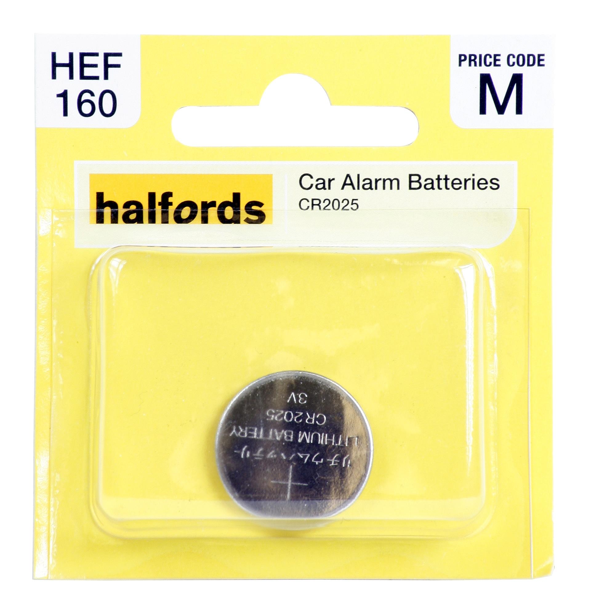 Halfords Car Alarm Battery Cr2025