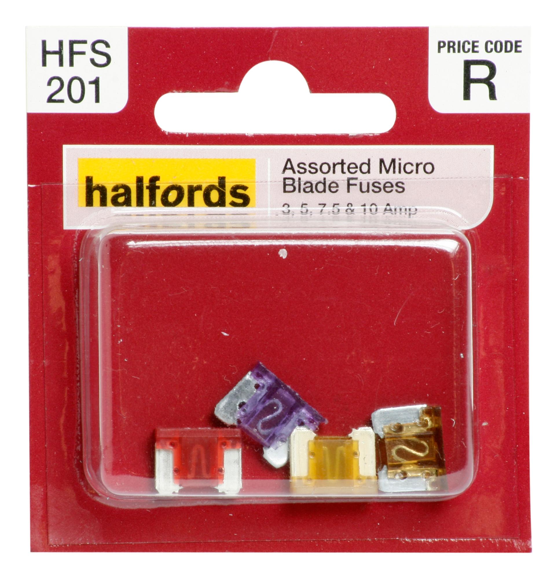 Halfords Assorted Micro Fuses 3/5/7.5/10 Amp (Hfs201)