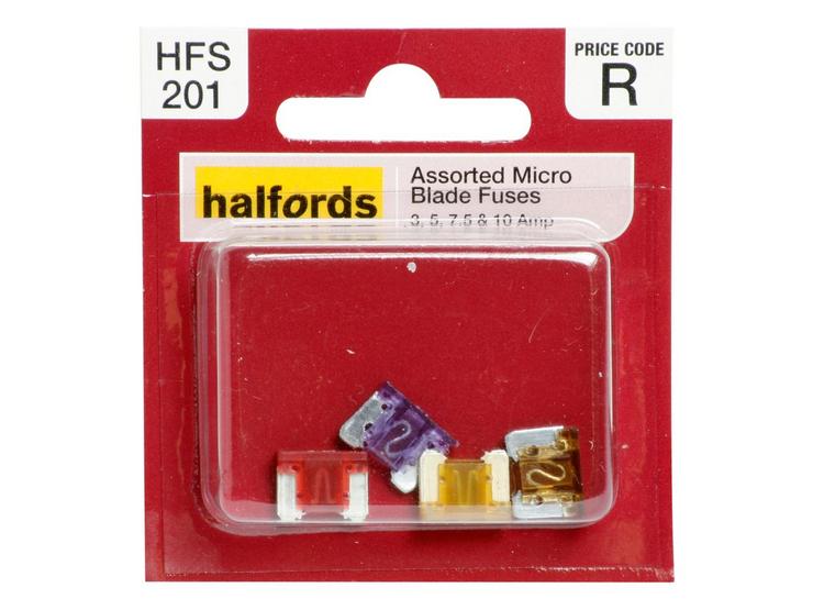 Halfords Assorted Micro Fuses 3/5/7.5/10 Amp (HFS201)