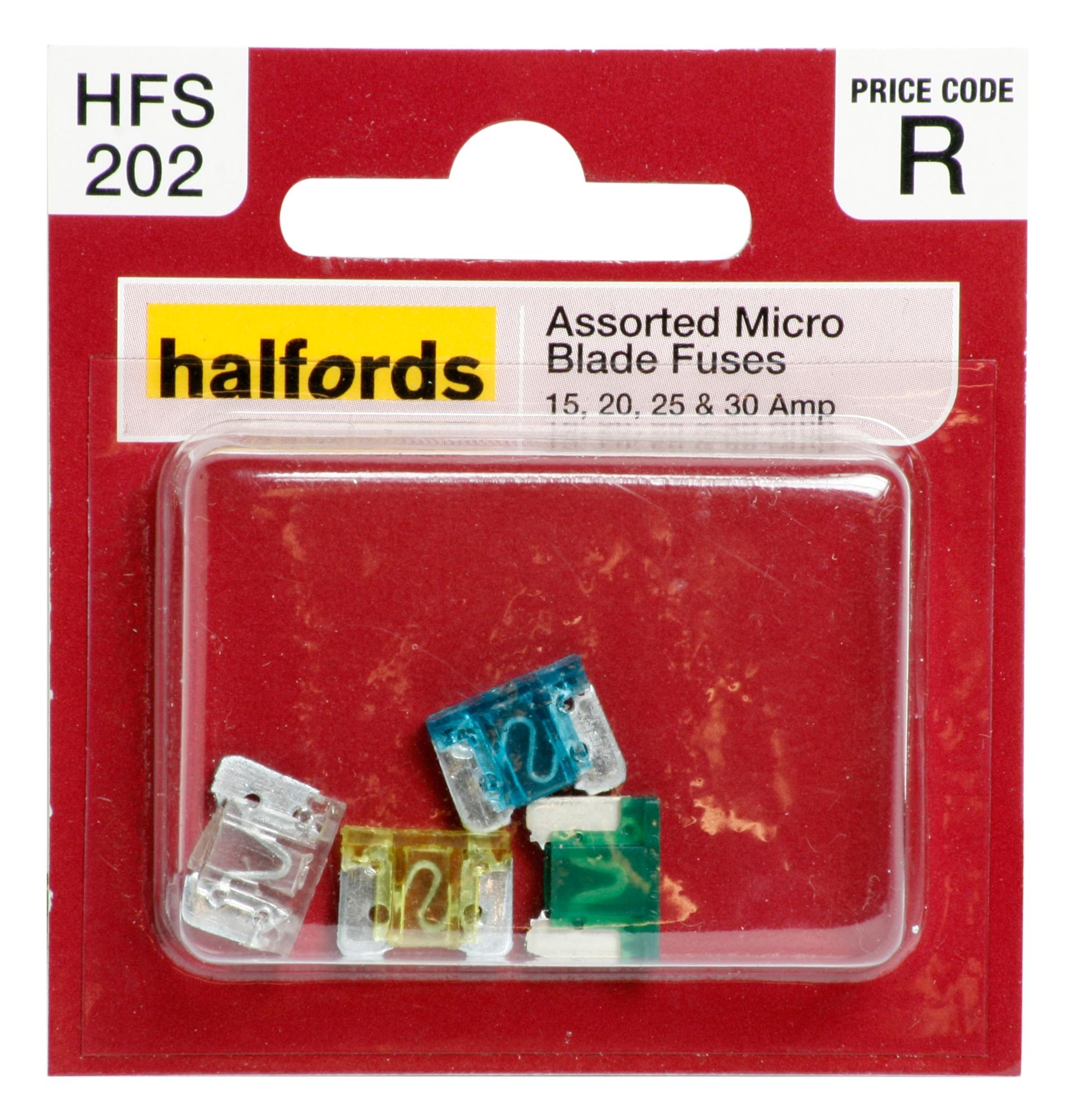 Halfords Assorted Micro Fuses 15/20/25/30 Amp (Hfs202)