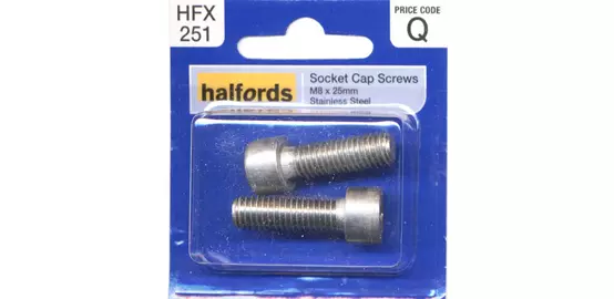 Halfords HFX248 Socket Cap Screws Pack 4 Pieces M4 x 20mm Stainless Steel Garage 