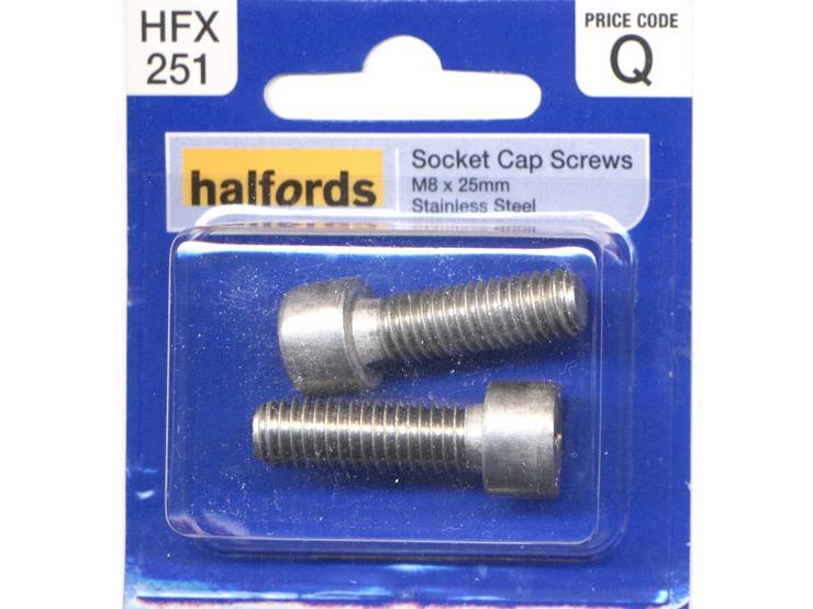 Halfords Socket Cap Screws M8 x 25mm HFX251