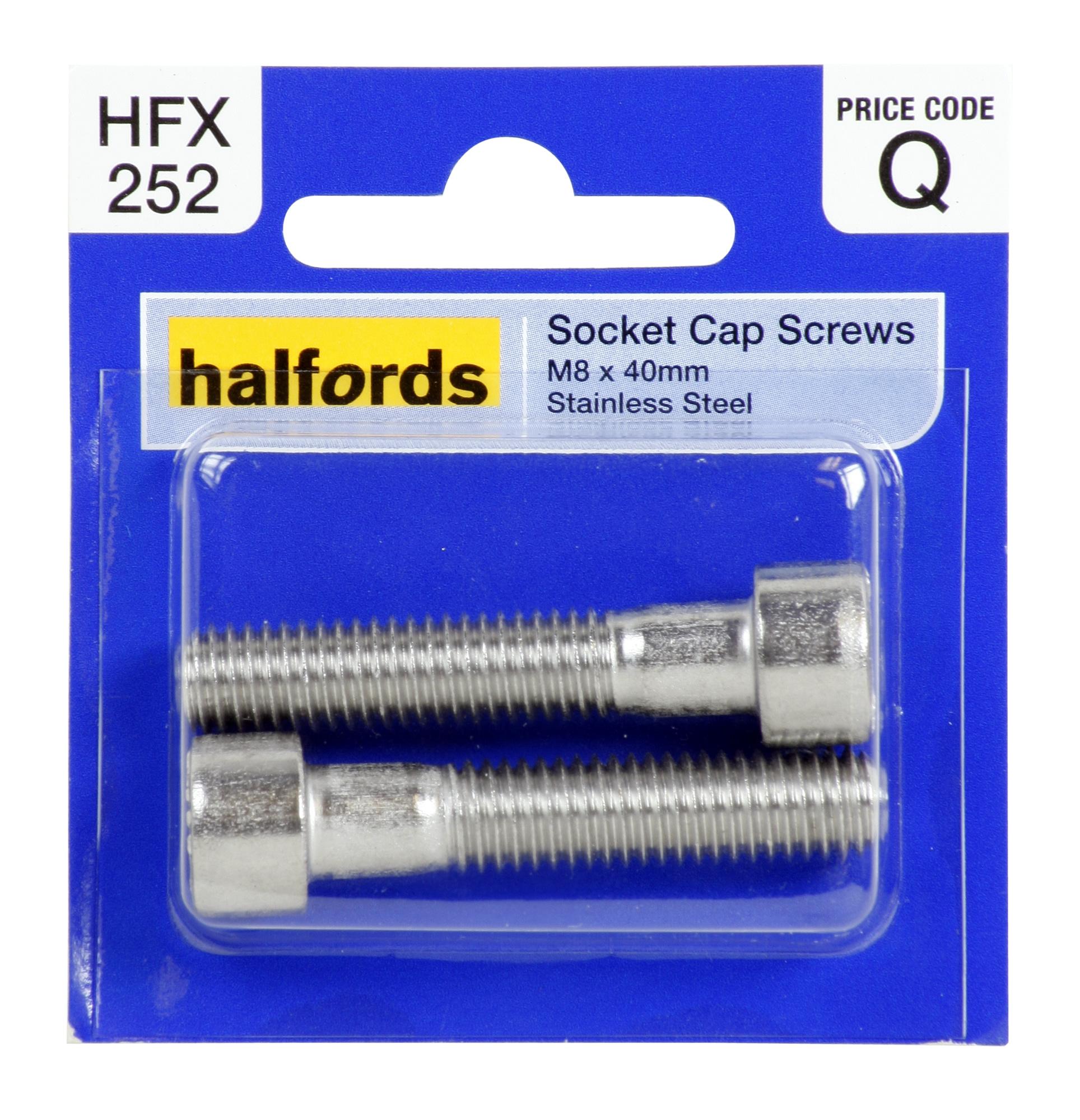 Halfords Socket Cap Screws M8 X 40Mm Hfx252