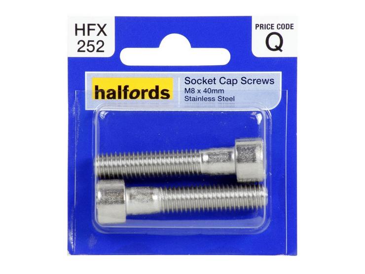 Halfords Socket Cap Screws M8 x 40mm HFX252