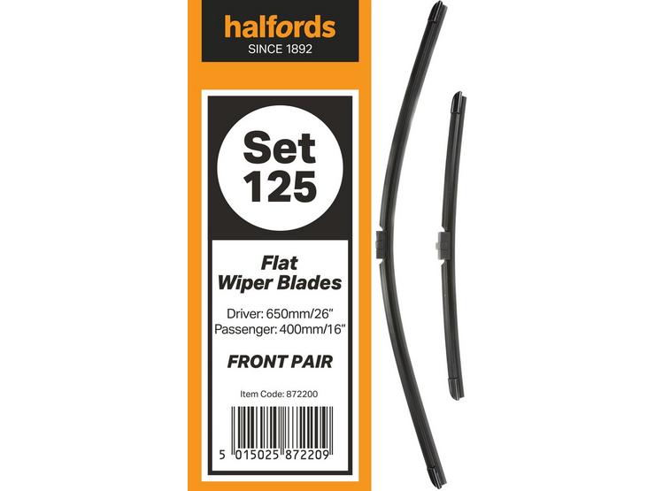 Halfords Set 125 Wiper Blades - Front Pair