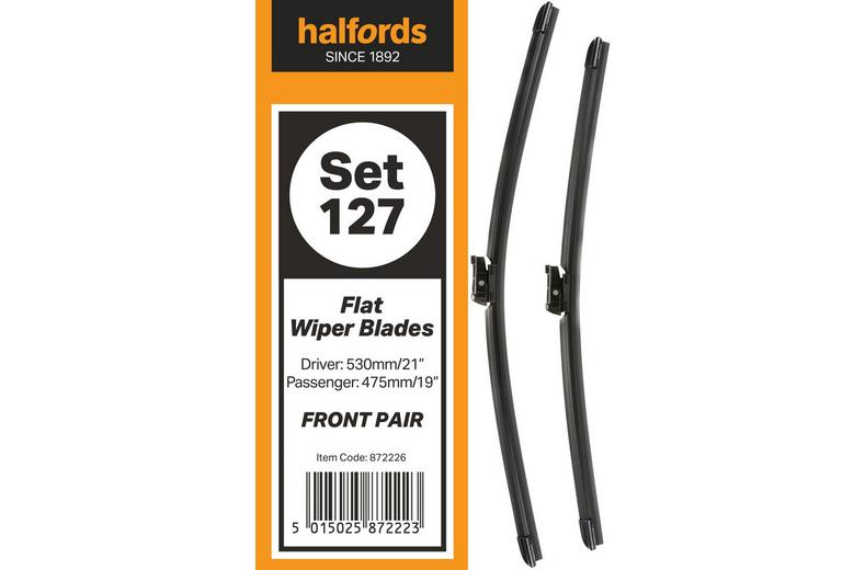 Halfords Set 127 Wiper Blades - Front Pair Halfords Set 127 Wiper Blades - Front Pair