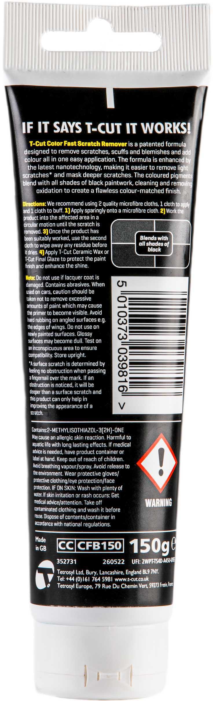 T-Cut Colour Fast Scratch Remover - Black
